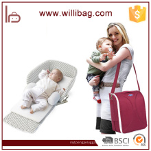 Multifunctional Diaper Mummy Shoulder Bag Foldable Baby Travel Cot Bag